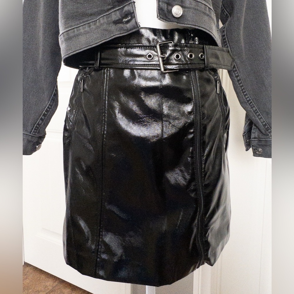 Karl Lagerfeld Black Belted Skirt Size 4